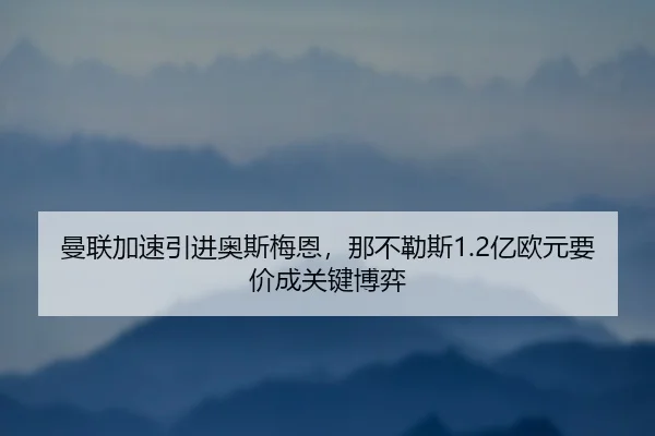 曼联加速引进奥斯梅恩，那不勒斯1.2亿欧元要价成关键博弈